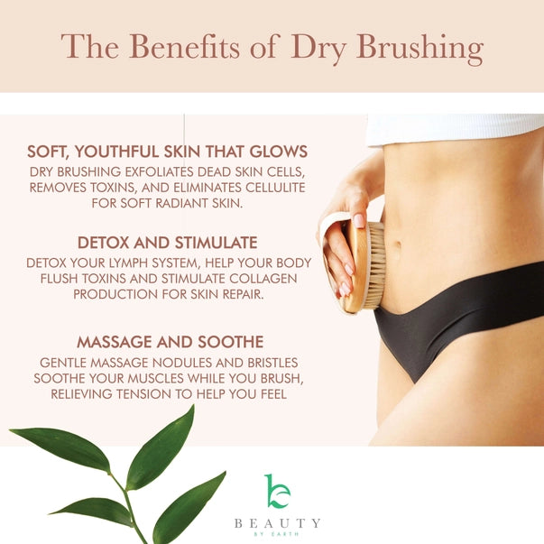 Dry Brushing Body Brush with Cellulite Massager