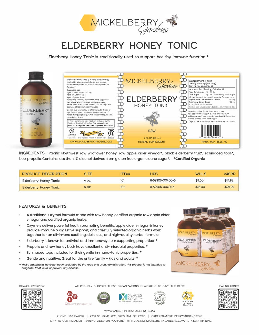 Elderberry Honey Tonic