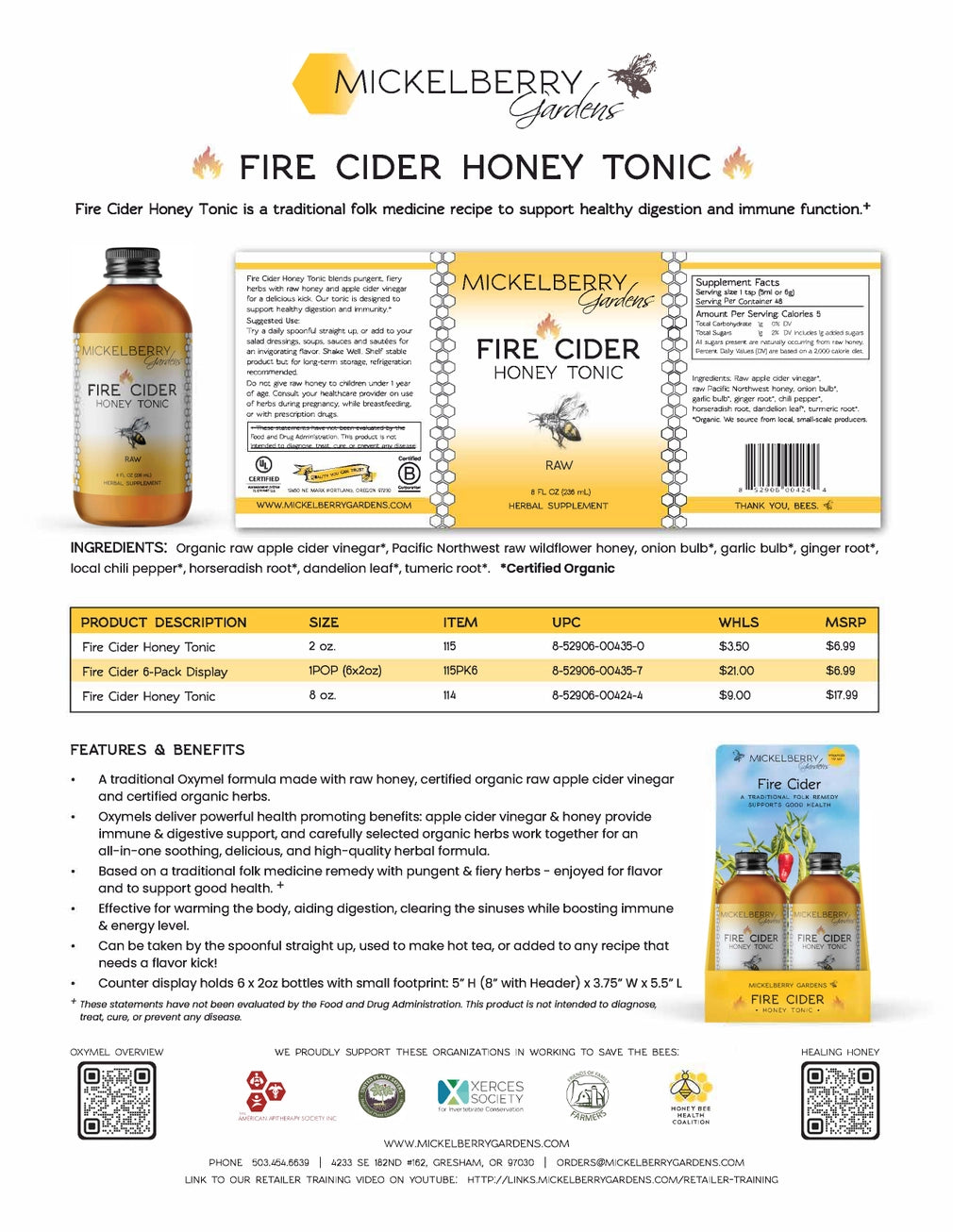 Fire Cider Honey Tonic