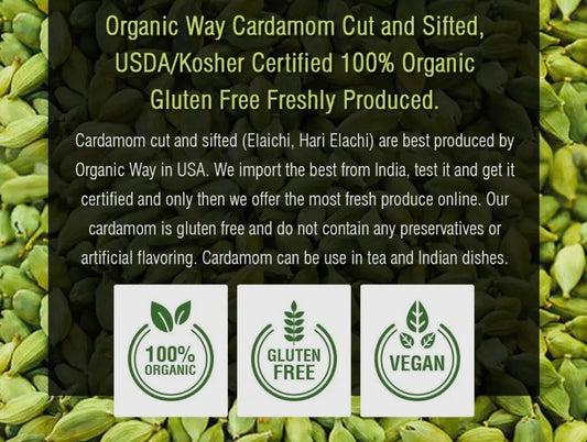 Organic Cardamom Green (Cut & Sifted)